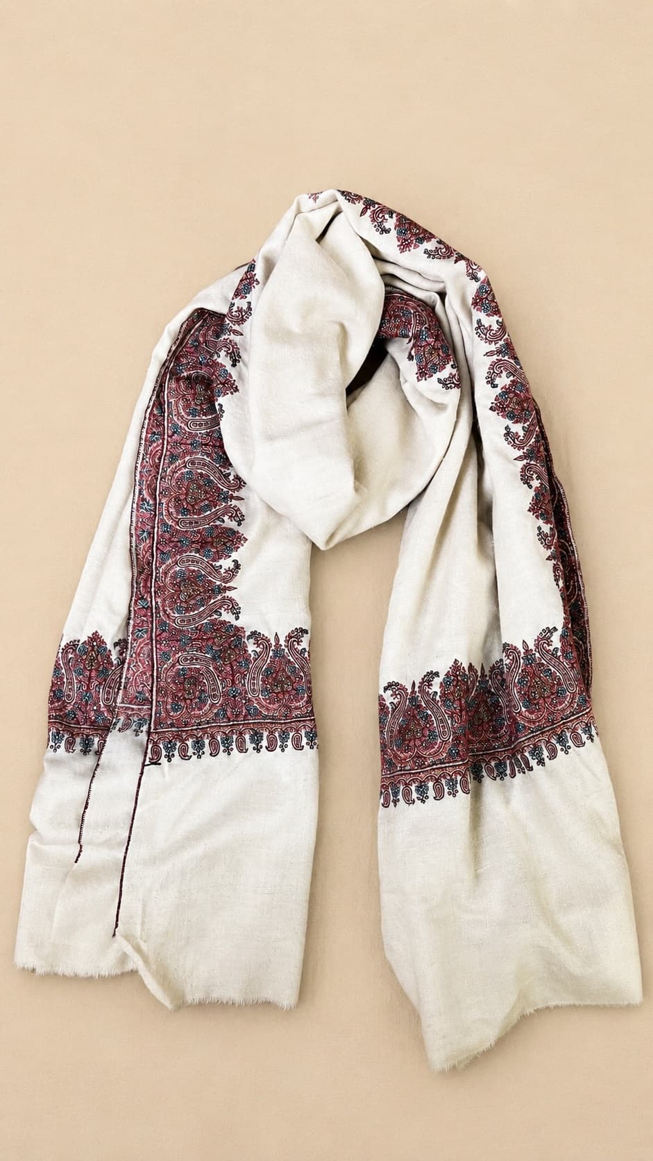 Border Embroidery Pashmina Shawl
